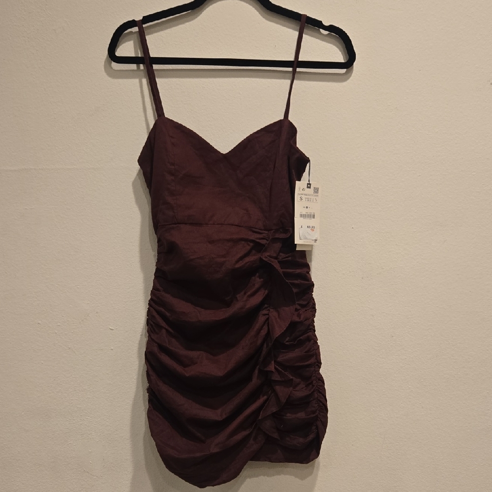 Zara Brown Mini Dress
